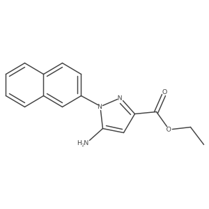 Ethyl 5-amino-1-(2-naphthyl)pyrazole-3-carboxylate Structure