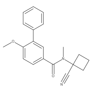 N-(1-cyanocyclobutyl)-6-methoxy-N-methyl-[1,1'-biphenyl]-3-carboxamide结构式