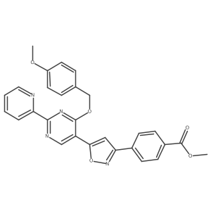 Methyl 4-(5-(4-(4-methoxybenzyloxy)-2-(pyridin-2-yl)pyrimidin-5-yl)isoxazol-3-yl)benzoate Structure