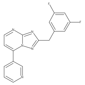 2-(3,5-Difluorobenzyl)-7-(3-pyridyl)[1,2,4]triazolo[1,5-a]pyrimidine结构式