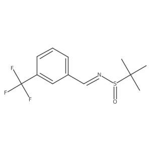 (S)-2-methyl-N-[(1E)-[3-(trifluoromethyl)phenyl]methylidene]propane-2-sulfinamide结构式
