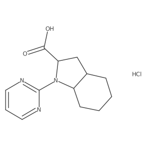 1-(pyrimidin-2-yl)-octahydro-1H-indole-2-carboxylic acid hydrochloride Structure
