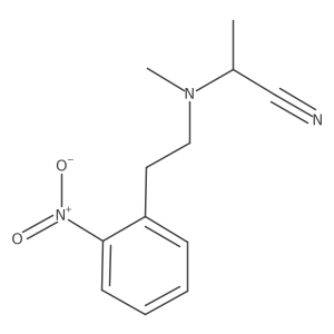 Propanenitrile, 2-[methyl[2-(2-nitrophenyl)ethyl]amino]- Structure