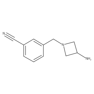3-[(3-Aminoazetidin-1-yl)methyl]benzonitrile结构式