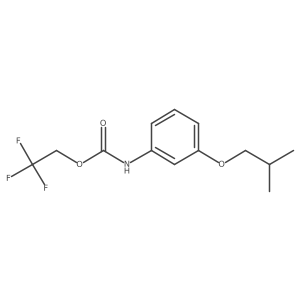 2,2,2-trifluoroethyl N-[3-(2-methylpropoxy)phenyl]carbamate Structure