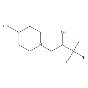 3-(4-Aminopiperidin-1-yl)-1,1,1-trifluoropropan-2-ol结构式