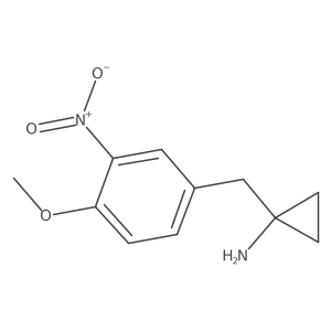 1-(4-Methoxy-3-nitrobenzyl)cyclopropan-1-amine结构式