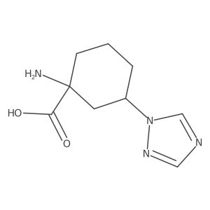 1-amino-3-(1H-1,2,4-triazol-1-yl)cyclohexane-1-carboxylic acid结构式