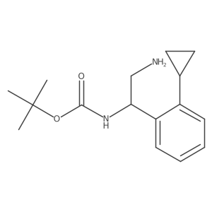 tert-butyl N-[2-amino-1-(2-cyclopropylphenyl)ethyl]carbamate Structure