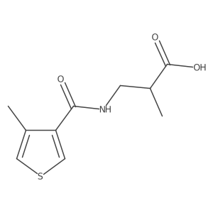 2-Methyl-3-(4-methylthiophene-3-carboxamido)propanoic acid结构式