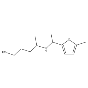 4-{[1-(5-Methylfuran-2-yl)ethyl]amino}pentan-1-ol结构式