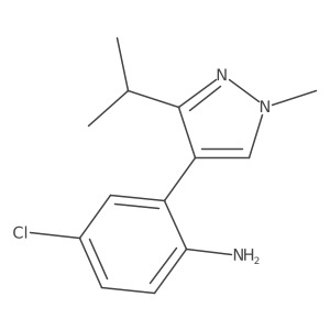 4-chloro-2-[1-methyl-3-(propan-2-yl)-1H-pyrazol-4-yl]aniline结构式
