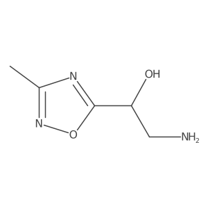 2-Amino-1-(3-methyl-1,2,4-oxadiazol-5-yl)ethan-1-ol结构式