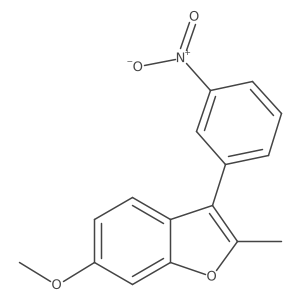 6-Methoxy-2-methyl-3-(3-nitrophenyl)-1-benzofuran结构式