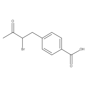 4-(2-Bromo-3-oxobutyl)benzoic acid结构式
