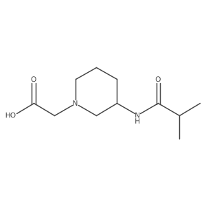 2-[3-(2-Methylpropanamido)piperidin-1-yl]acetic acid Structure