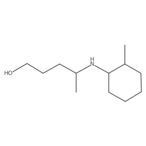 4-[(2-Methylcyclohexyl)amino]pentan-1-ol结构式