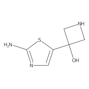 3-(2-Amino-1,3-thiazol-5-yl)azetidin-3-ol结构式