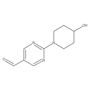 2-(4-Hydroxypiperidin-1-YL)pyrimidine-5-carbaldehyde结构式