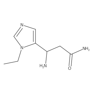 (3R)-3-amino-3-(1-ethyl-1H-imidazol-5-yl)propanamide Structure