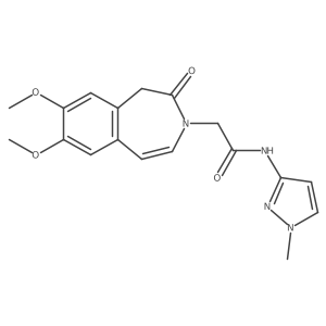 2-(7,8-dimethoxy-2-oxo-1,2-dihydro-3H-3-benzazepin-3-yl)-N-(1-methyl-1H-pyrazol-3-yl)acetamide结构式