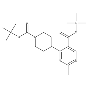 Tert-butyl 4-(2-methyl-5-(1-((trimethylsilyl)oxy)vinyl)pyrimidin-4-yl)piperidine-1-carboxylate Structure