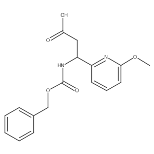 (3S)-3-{[(benzyloxy)carbonyl]amino}-3-(6-methoxypyridin-2-yl)propanoic acid结构式