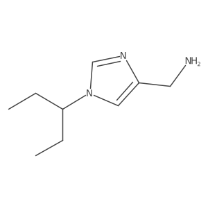 [1-(pentan-3-yl)-1H-imidazol-4-yl]methanamine结构式