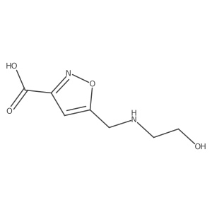 5-{[(2-Hydroxyethyl)amino]methyl}-1,2-oxazole-3-carboxylic acid Structure