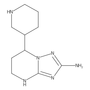 7-(piperidin-3-yl)-4H,5H,6H,7H-[1,2,4]triazolo[1,5-a]pyrimidin-2-amine Structure