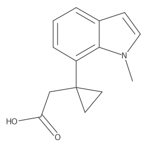 2-[1-(1-methyl-1H-indol-7-yl)cyclopropyl]acetic acid结构式