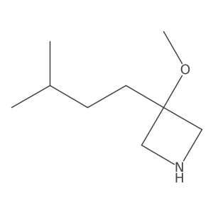 3-Methoxy-3-(3-methylbutyl)azetidine Structure