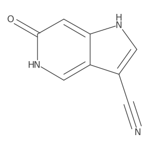 6-Oxo-5,6-dihydro-1H-pyrrolo[3,2-c]pyridine-3-carbonitrile结构式