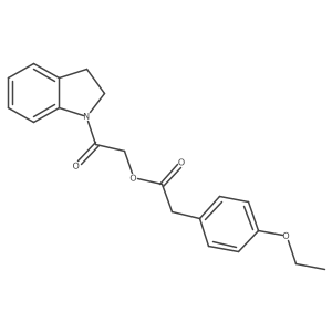 2-(Indolin-1-yl)-2-oxoethyl 2-(4-ethoxyphenyl)acetate结构式