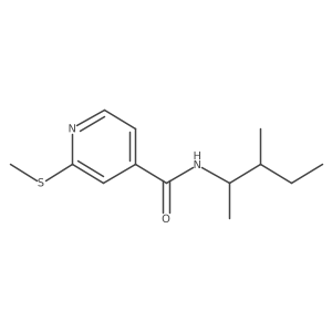 N-(3-methylpentan-2-yl)-2-(methylsulfanyl)pyridine-4-carboxamide结构式
