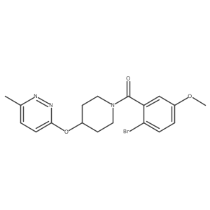 (2-Bromo-5-methoxyphenyl)(4-((6-methylpyridazin-3-yl)oxy)piperidin-1-yl)methanone结构式