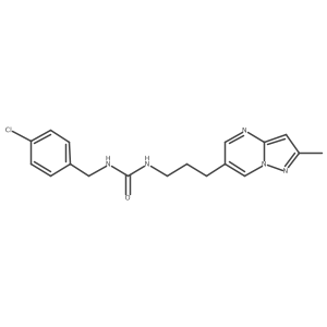 1-(4-Chlorobenzyl)-3-(3-(2-methylpyrazolo[1,5-a]pyrimidin-6-yl)propyl)urea Structure