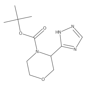 tert-butyl 3-(4H-1,2,4-triazol-3-yl)morpholine-4-carboxylate结构式