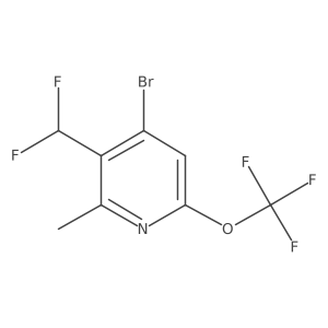 4-Bromo-3-(difluoromethyl)-2-methyl-6-(trifluoromethoxy)pyridine Structure