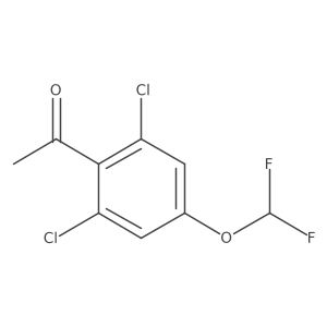 2',6'-Dichloro-4'-(difluoromethoxy)acetophenone Structure