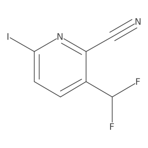 3-(Difluoromethyl)-6-iodopicolinonitrile结构式