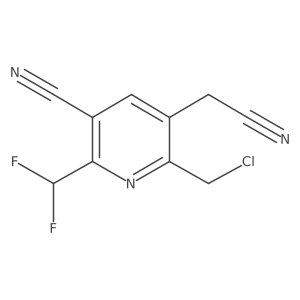 2-(Chloromethyl)-5-cyano-6-(difluoromethyl)pyridine-3-acetonitrile Structure