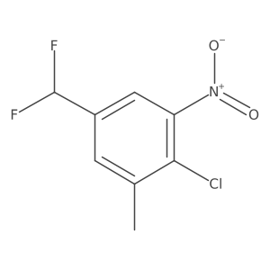 2-Chloro-5-(difluoromethyl)-1-methyl-3-nitrobenzene结构式