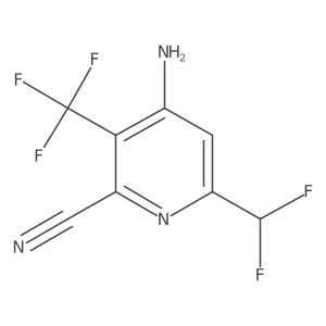 4-Amino-6-(difluoromethyl)-3-(trifluoromethyl)picolinonitrile Structure