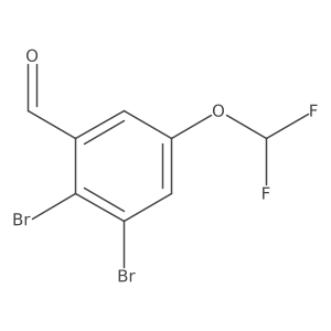 2,3-Dibromo-5-(difluoromethoxy)benzaldehyde Structure