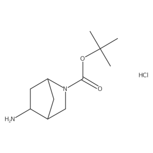 (1R,4R)-tert-Butyl 5-amino-2-azabicyclo[2.2.1]heptane-2-carboxylate hydrochloride结构式