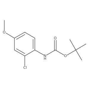 tert-butyl N-(2-chloro-4-methoxyphenyl)carbamate结构式