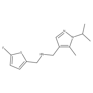 [(5-fluorothiophen-2-yl)methyl]({[5-methyl-1-(propan-2-yl)-1H-pyrazol-4-yl]methyl})amine Structure