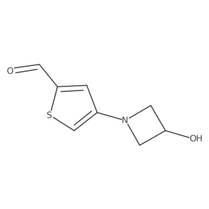 4-(3-Hydroxyazetidin-1-yl)thiophene-2-carbaldehyde结构式