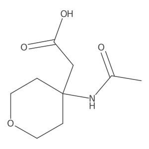 2-(4-Acetamidooxan-4-yl)acetic acid结构式